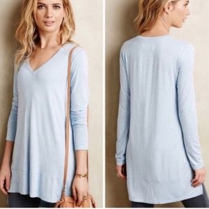 Anthropologie Pure + Good Long Form V Neck Tunic